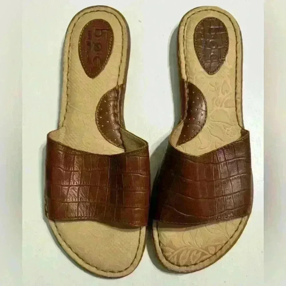 b.o.c. Brown and Tan Women Sandals